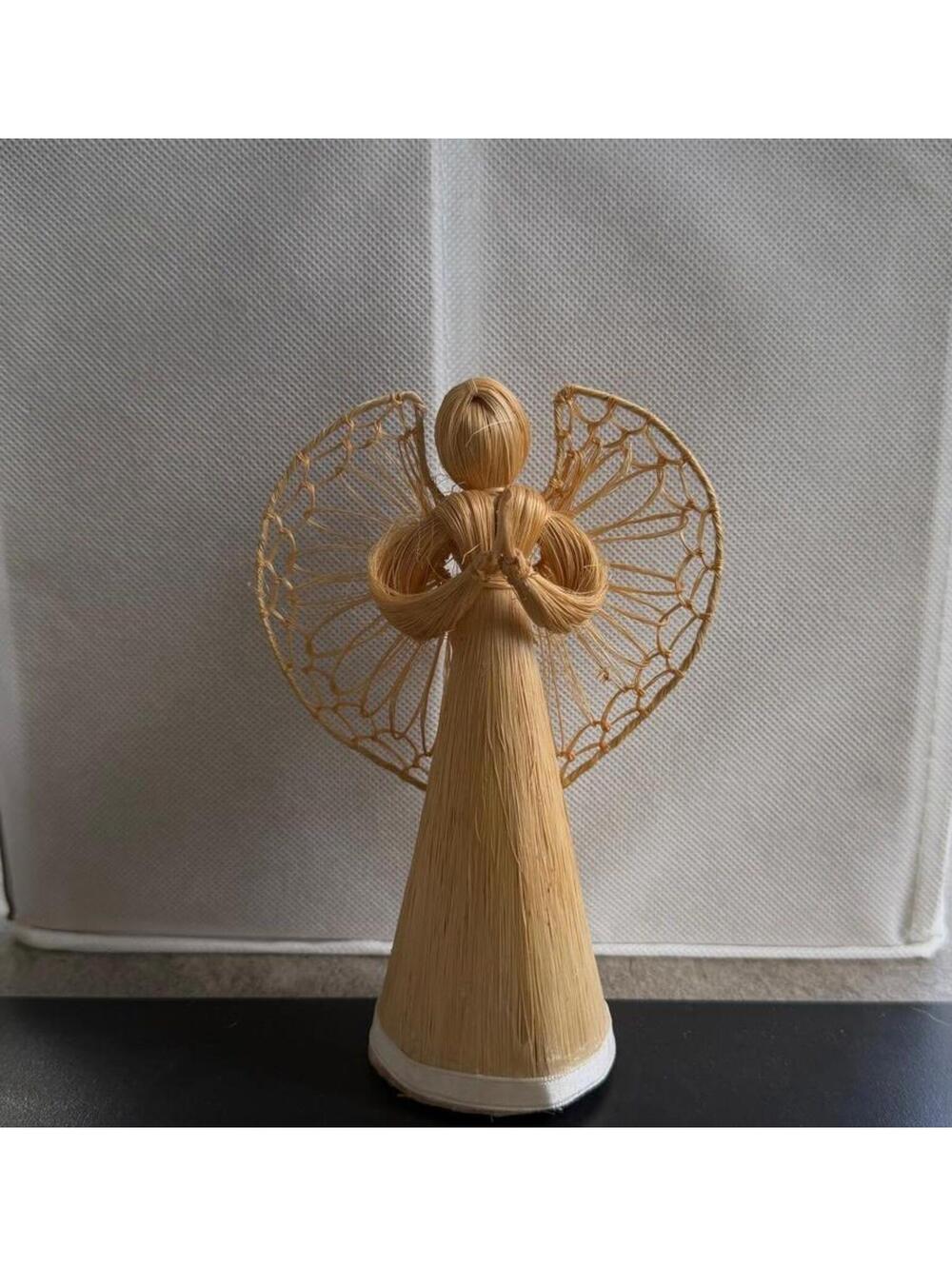 Vintage Corn Husk Straw Praying Angel Topper Philippines